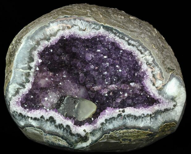 Beautiful Amethyst Crystal Geode with Calcite - Uruguay #59587